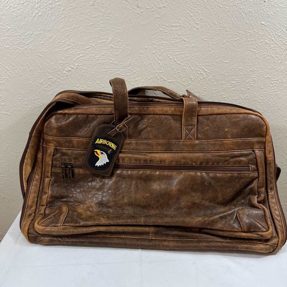 Scully duffle bag Aero Squadron leather cotton lining